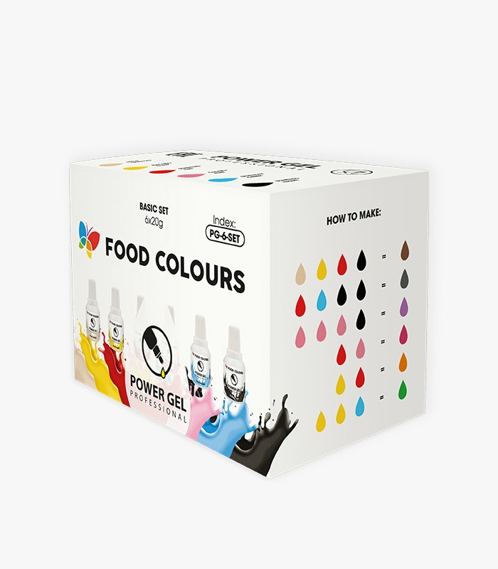 Zestaw barwników 6 kolorów PowerGel- Food Colours - obrazek 2