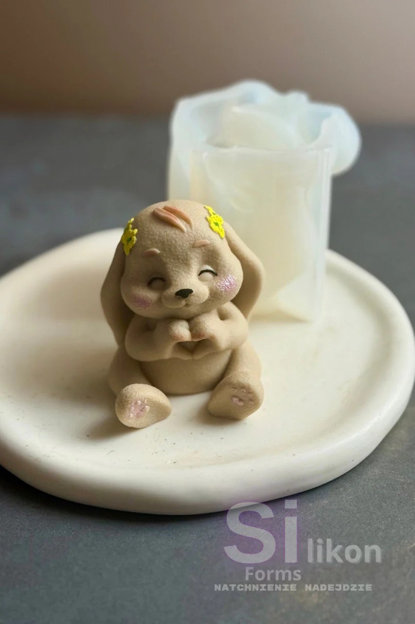 Forma silikonowa 3D Zajączek z serduszkiem - obrazek 3