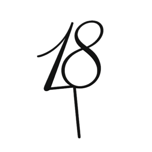 Topper "18" czarny