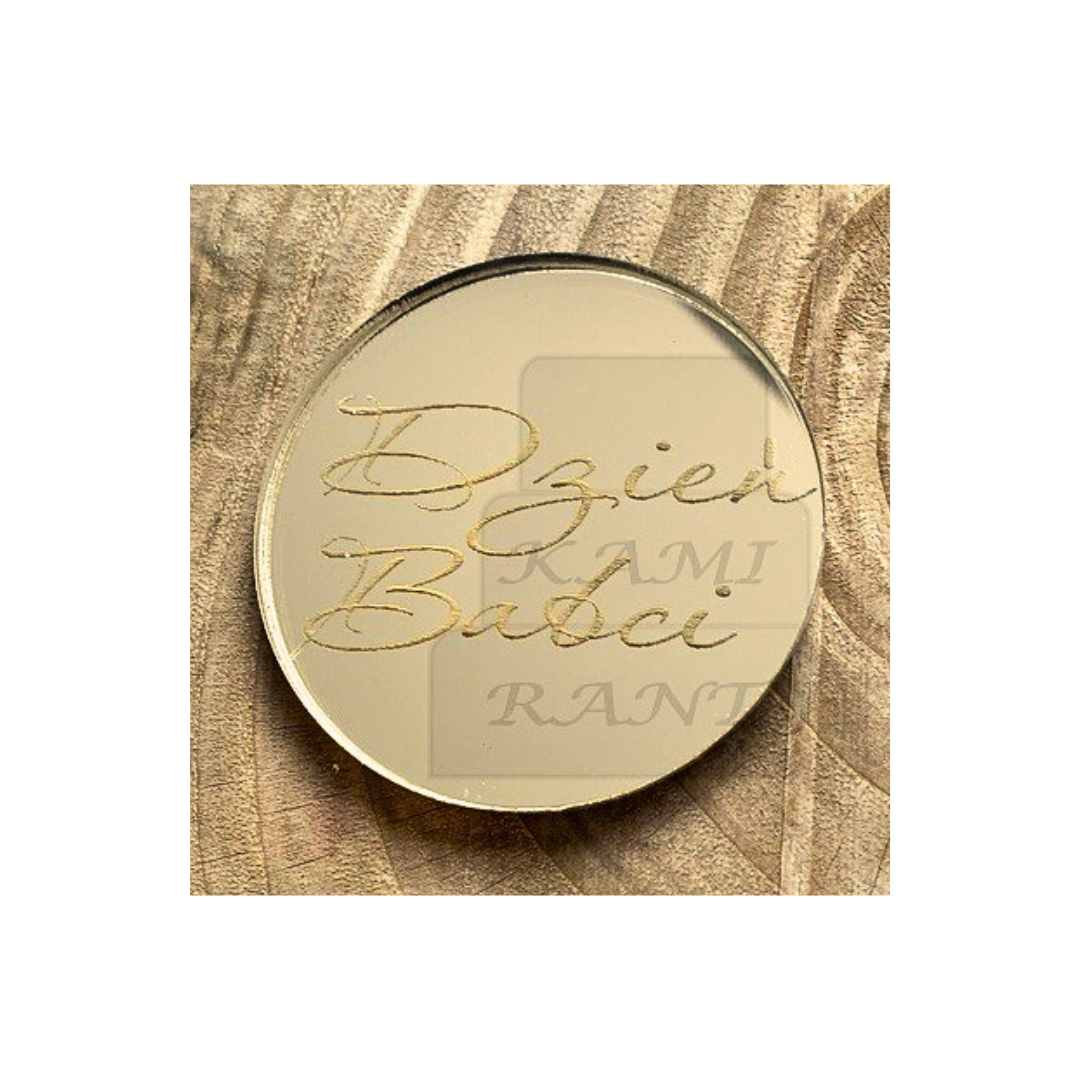 Żeton "Dzień Babci" złota plexi