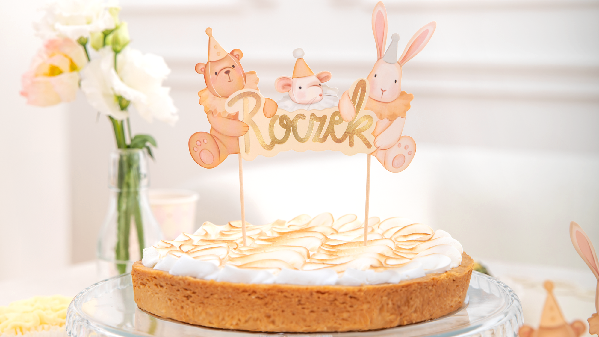 Topper Miś Myszka Królik Baby Roczek - obrazek 3