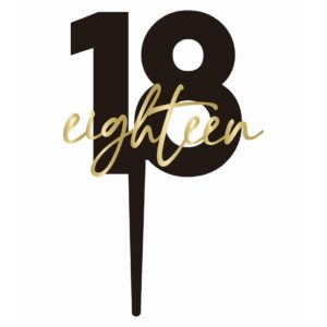 Topper na tort 18 urodziny „eighteen”