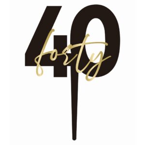 Topper na tort 40 urodziny „forty”