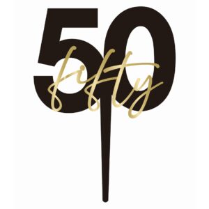 Topper na tort 50 urodziny „fifty”