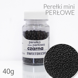 Mini perełki perłowe czarne 40g