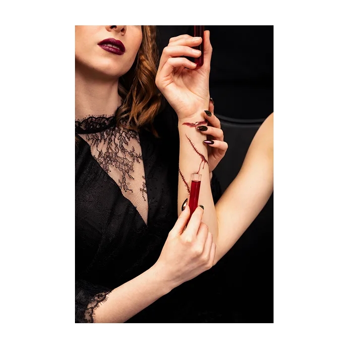 Probówki na Halloween, plastik, 6 szt. PartyDeco - obrazek 3